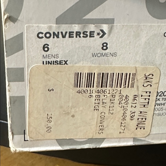 Converse x Play High-Top Cream Canvas Sneakers - Picture 6 of 6